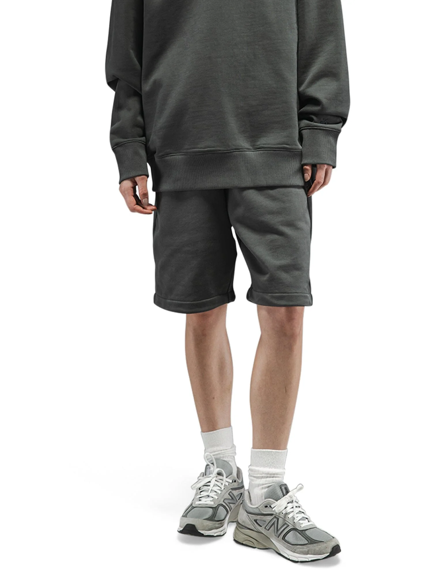 ESSENTIAL FRENCH TERRY SHORT (CHARCOAL) - Image 5