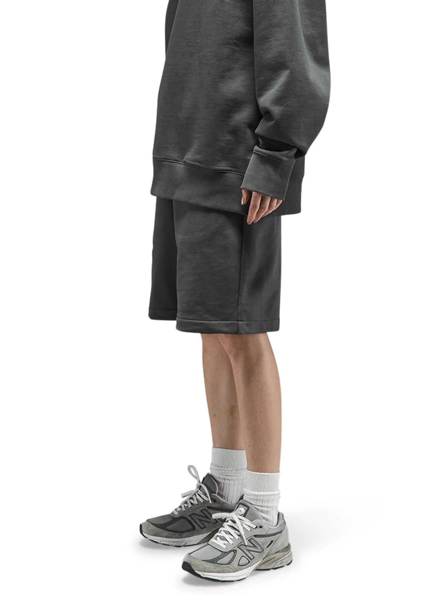 ESSENTIAL FRENCH TERRY SHORT (CHARCOAL) - Image 7