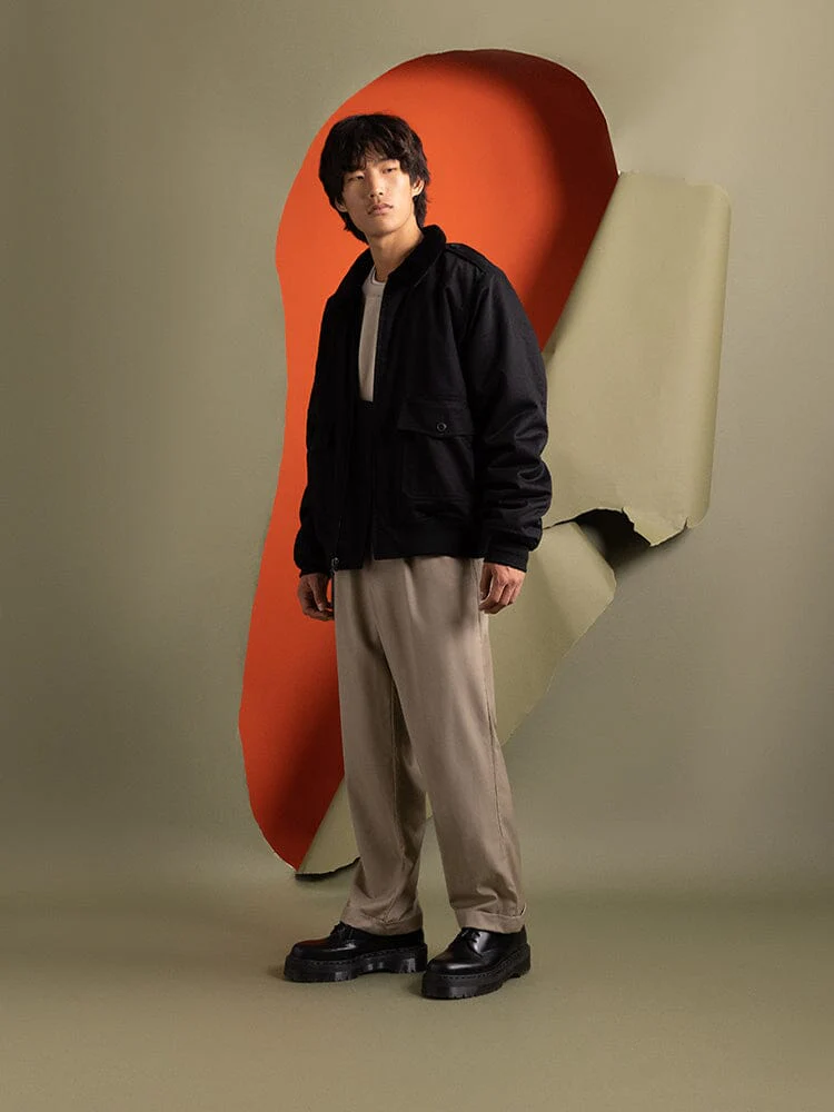 1940S B-10 BOMBER JACKET (BLACK) - Image 8