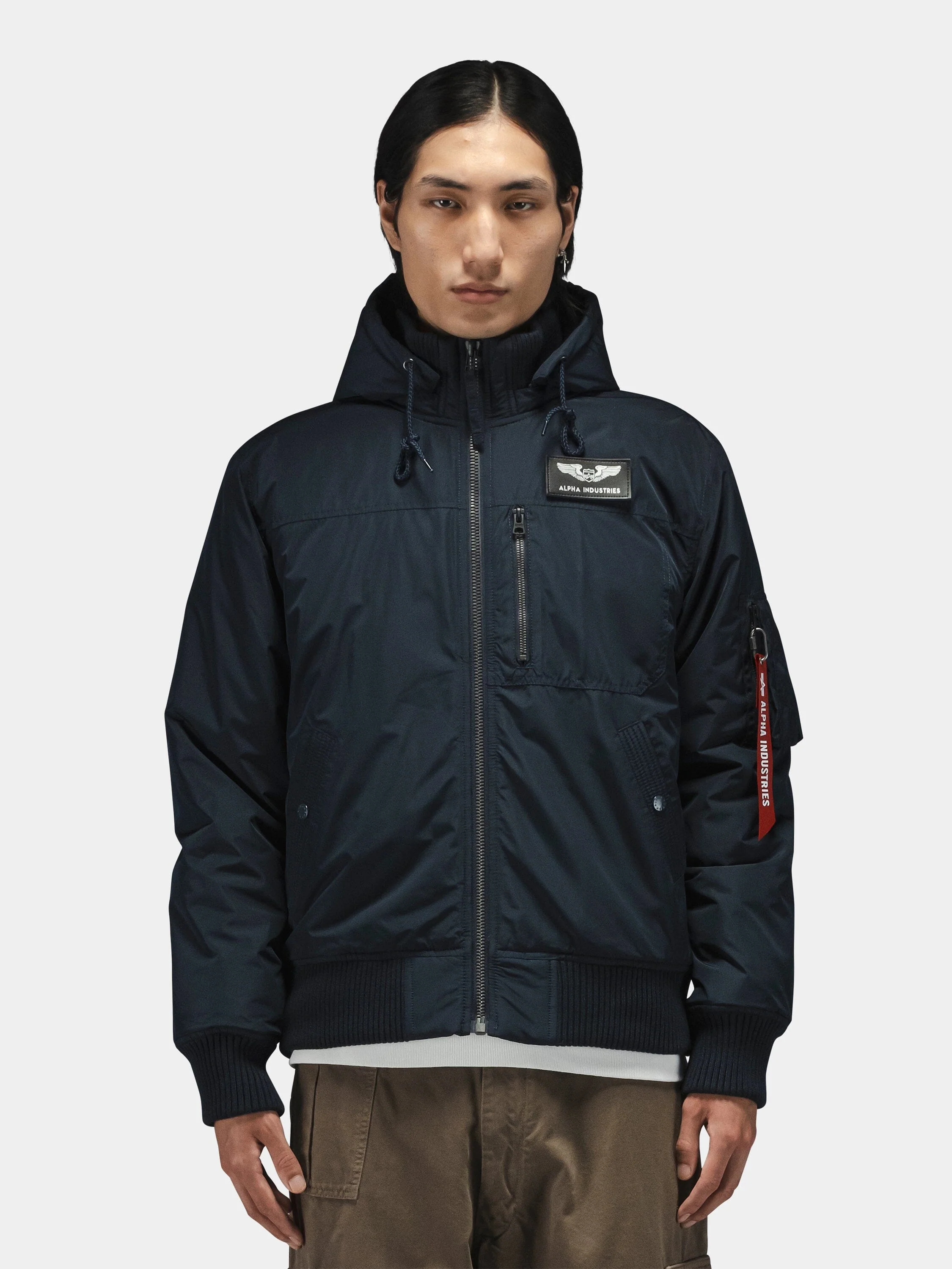 HOODED RIB FLIGHT JACKET - Image 12