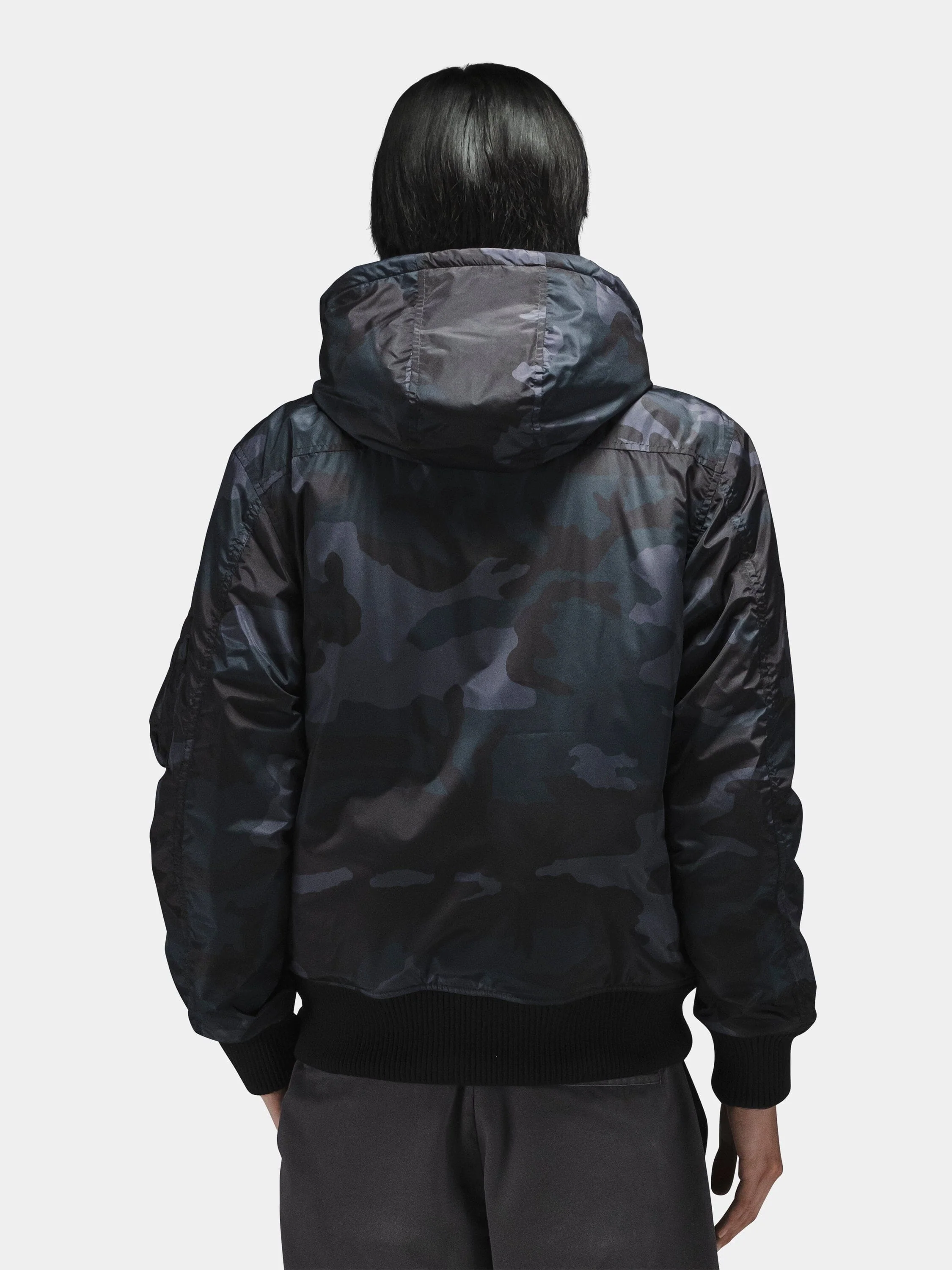 HOODED RIB FLIGHT JACKET - Image 4