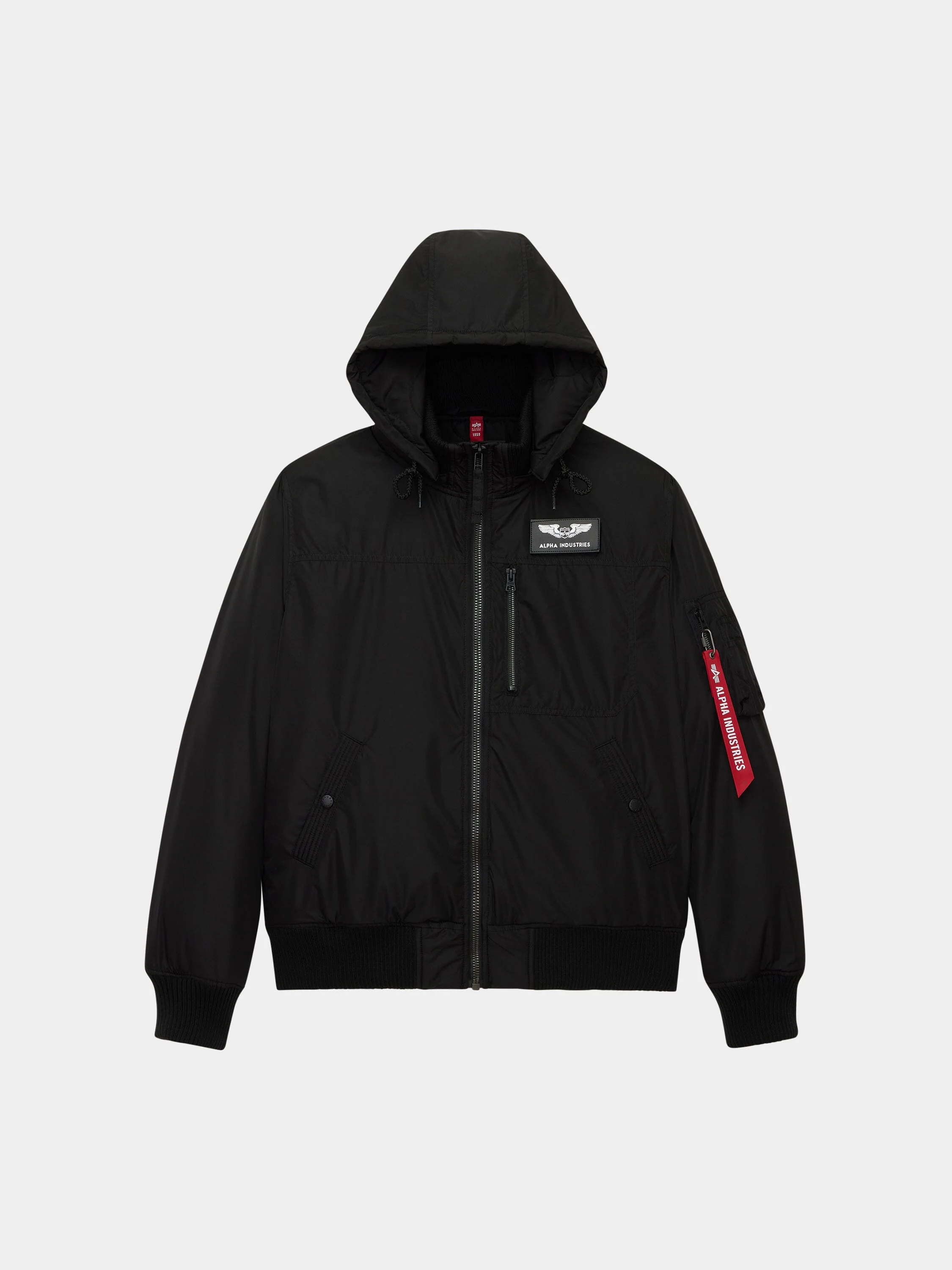 HOODED RIB FLIGHT JACKET - Image 6