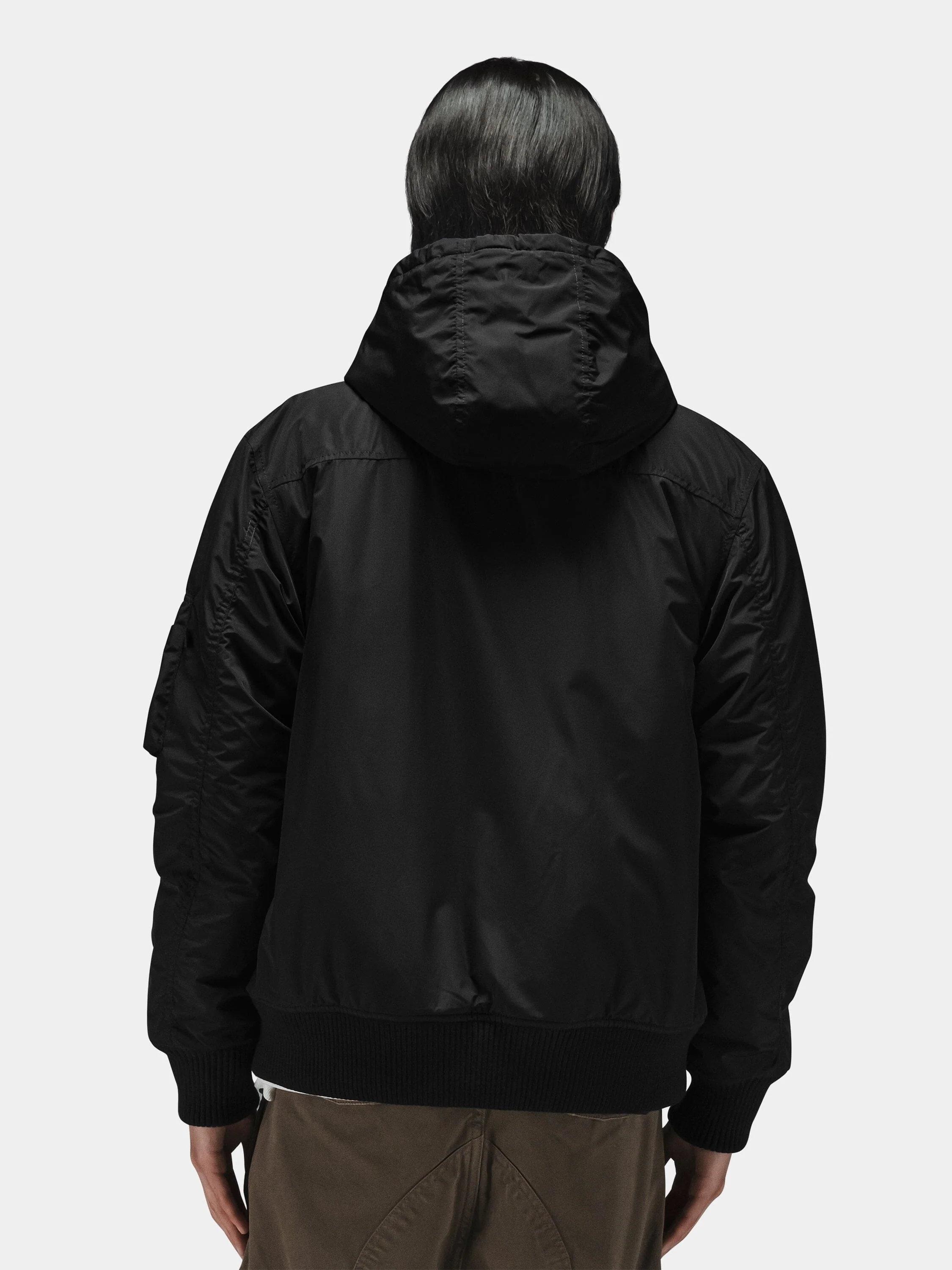 HOODED RIB FLIGHT JACKET - Image 9