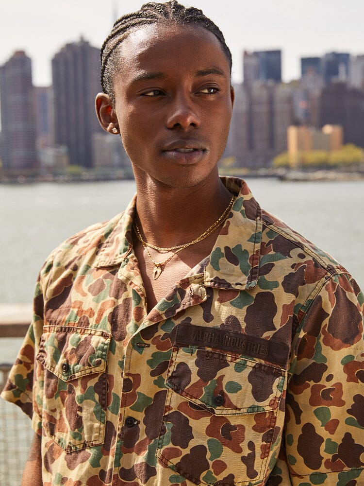 SHORT SLEEVE WASHED FATIGUE SHIRT JACKET - Image 3