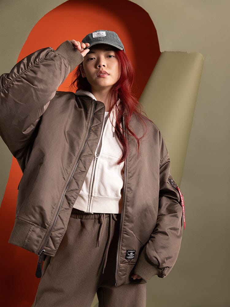 WOMEN'S OVERSIZED MA-1 MOD BOMBER JACKET - Image 3