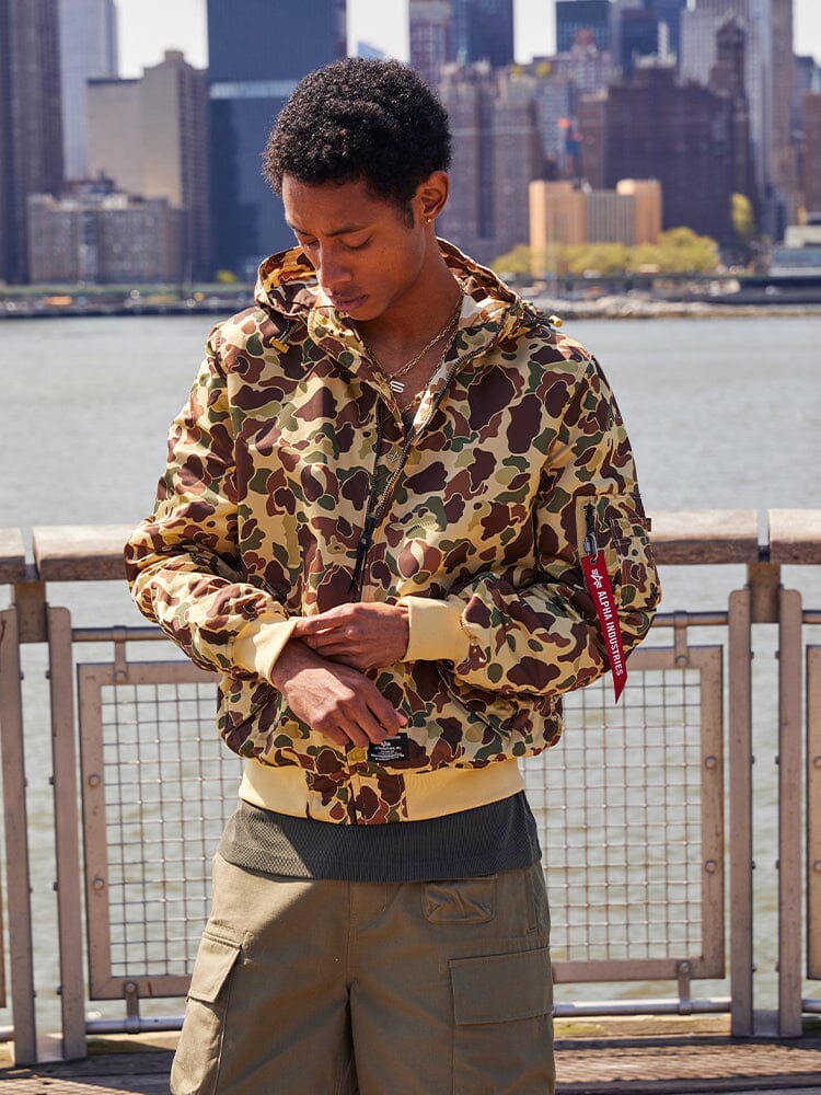 L-2B HOODED GEN II BOMBER JACKET (GREEN FROGSKIN CAMO) - Image 4