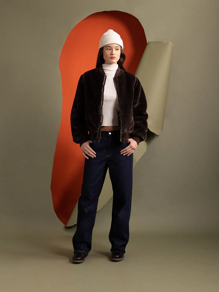 WOMEN'S REVERSIBLE FAUX LEATHER MA-1 BOMBER JACKET - Image 15