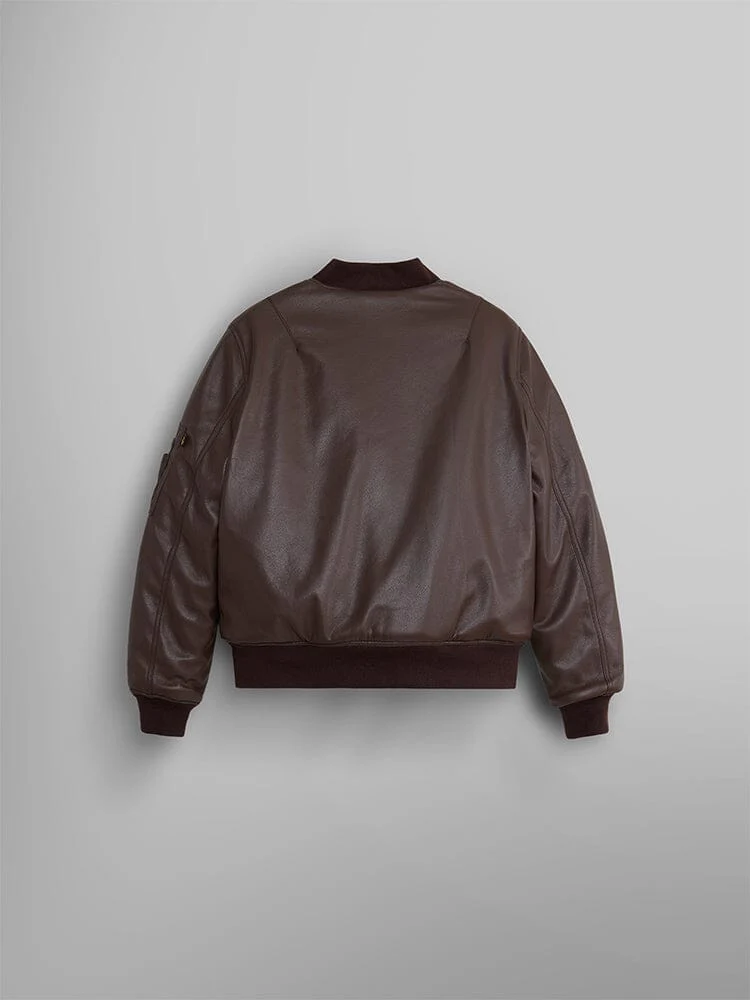 WOMEN'S REVERSIBLE FAUX LEATHER MA-1 BOMBER JACKET - Image 19